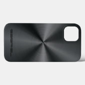 Metallische schwarze Töne aus rostfreiem Stahl Loo Case-Mate iPhone Hülle (Rückseite (Horizontal))