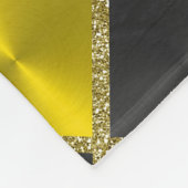 Metallische schwarzgelbe Plätze mit Gold Fleecedecke (Ecke)