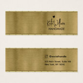 Metallische Script-Gestell-Schmuckkarte (Vorne & Hinten)