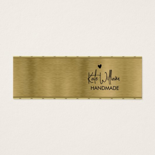 Metallische Script-Gestell-Schmuckkarte (Vorderseite)