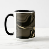 Metallische Sepia-Krümmungen über dunklem Hintergr Tasse (Links)