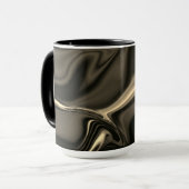 Metallische Sepia-Krümmungen über dunklem Hintergr Tasse (Vorderseite Links)