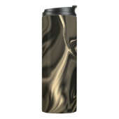 Metallische Sepia-Krümmungen über dunklem Hintergr Thermosbecher (Nach links gedreht)