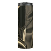 Metallische Sepia-Krümmungen über dunklem Hintergr Thermosbecher (Rückseite)