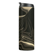 Metallische Sepia-Krümmungen über dunklem Hintergr Thermosbecher (Nach rechts gedreht)