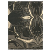 Metallische Sepia-Krümmungen über dunklem Hintergr Tischdecke (Vorderseite)