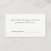 Metallische Silber Akzent Ernennung Terminkarte (Rückseite)