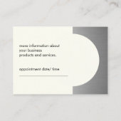 Metallische Silber Akzent (gelb) Ernennung Terminkarte (Rückseite)