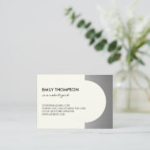 Metallische Silber Akzent (gelb) Ernennung Terminkarte (Stehend Vorderseite)