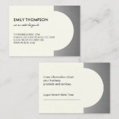 Metallische Silber Akzent (gelb) Ernennung Terminkarte (Vorne/Hinten)