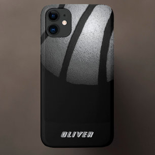 Metallische Silber Black Basketball Ball Sport Nam Case-Mate iPhone Hülle