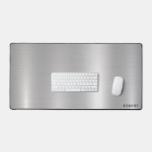 Metallische silberfarbene Textur minimalistisch, m Schreibtischunterlage (Tastatur & Maus)