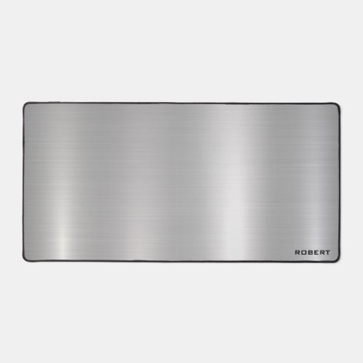 Metallische silberfarbene Textur minimalistisch, m Schreibtischunterlage (Vorderseite)