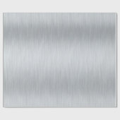 Metallische silbergebürstete Aluminiumstruktur Geschenkpapier (Flach)