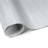 Metallische silbergebürstete Aluminiumstruktur Geschenkpapier (Rolleneckpunkt)