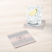 Metallische silbergraue, gebürstete Aluminiumstruk Rechteckiger Pappuntersetzer (Vor Ort)