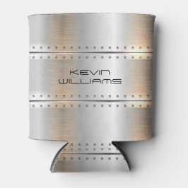 Metallische silbergraue Streifen Dosenkühler