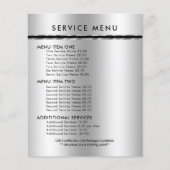 Metallische Silbergraue und schwarze Streifen Flyer (Vorne)