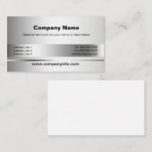 Metallische silberne Geschäfts-Karten-Vorlagen Visitenkarte (Vorne/Hinten)