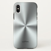 Metallische silberne Imitate aus Edelstahl Case-Mate iPhone Hülle (Rückseite)