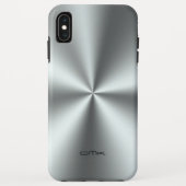 Metallische silberne Imitate aus Edelstahl Case-Mate iPhone Hülle (Rückseite)