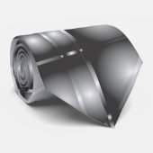 Metallische silberne Krawatte (Gerollt)