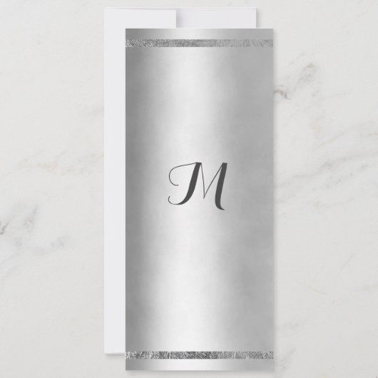 Metallische silberne Tischnummern (Rückseite)