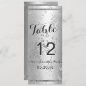 Metallische silberne Tischnummern (Vorne/Hinten)