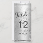 Metallische silberne Tischnummern (Vorderseite)