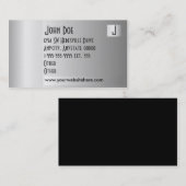 Metallische silberne Visitenkarte (Vorne/Hinten)