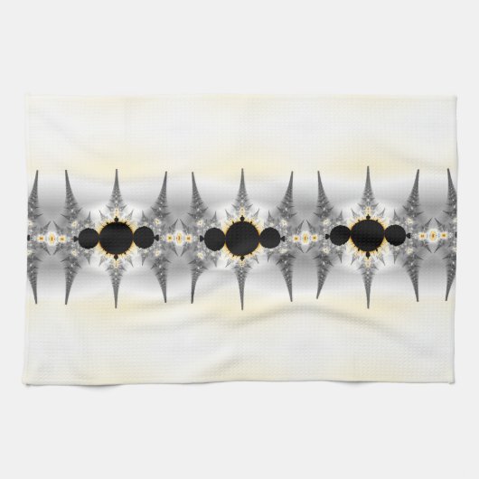 Metallische Silberspitzen aus Fraktal Geschirrtuch (Horizontal)