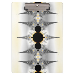 Metallische Silberspitzen aus Fraktal Klemmbrett