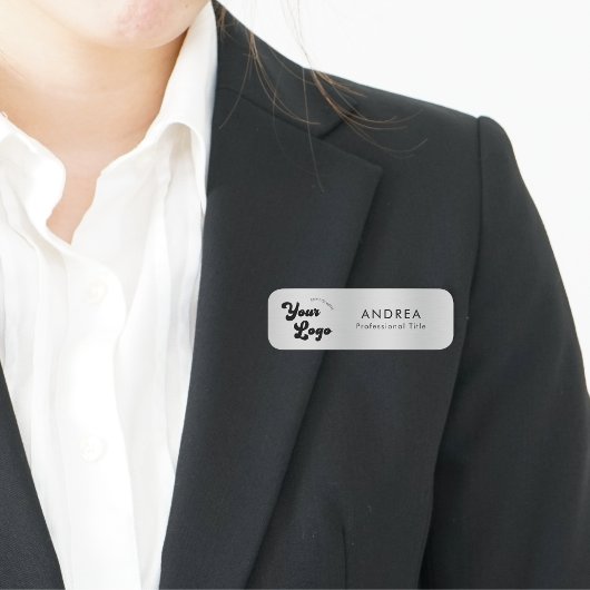 Metallische Silver Safety Button Name Custom Moder