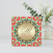 Metallische Sonnenblume Goldene Abendessen Party E Einladung (Stehend Vorderseite)