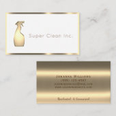 Metallische Spritzflaschen Luxusreinigungsdienstle Visitenkarte (Vorne/Hinten)