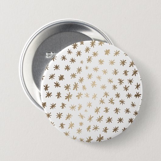 Metallische Sterne - Gold Button (Vorne & Hinten)