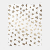 Metallische Sterne - Gold Fleecedecke (Vorderseite)