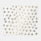 Metallische Sterne - Gold Fleecedecke (Vorderseite (Horizontal))