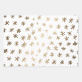 Metallische Sterne - Gold Geschenkpapier Set (Vorderseite 2)