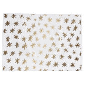 Metallische Sterne - Gold Große Geschenktüte (Rückseite)