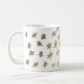 Metallische Sterne - Gold Kaffeetasse (Links)