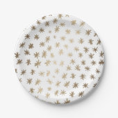 Metallische Sterne - Gold Pappteller (Vorderseite)