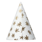 Metallische Sterne - Gold Partyhütchen (Rückseite)