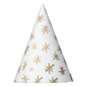 Metallische Sterne - Gold Partyhütchen (Vorderseite)