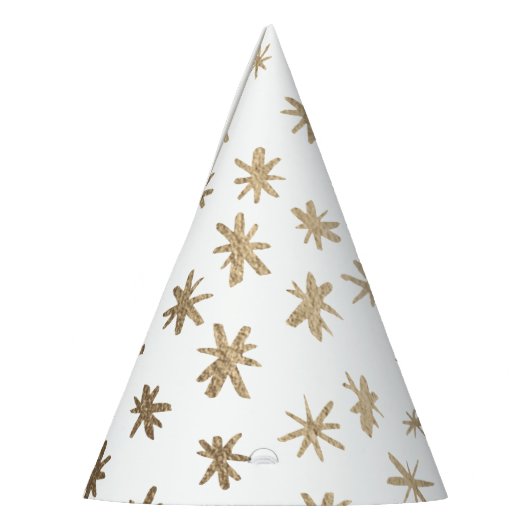 Metallische Sterne - Gold Partyhütchen (Links)