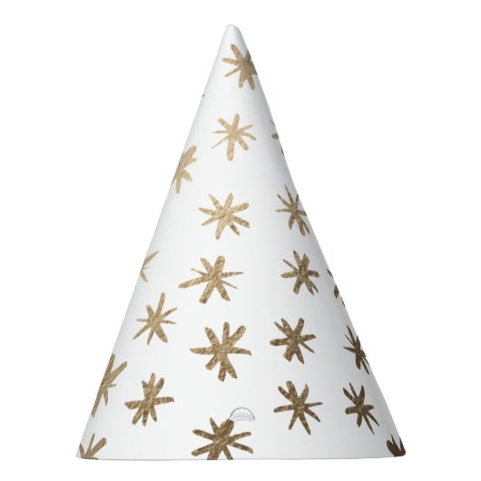 Metallische Sterne - Gold Partyhütchen (Rechts)