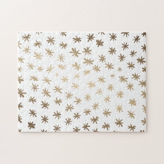 Metallische Sterne - Gold Puzzle (Horizontal)