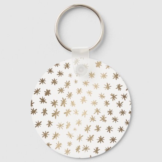 Metallische Sterne - Gold Schlüsselanhänger (Vorderseite)