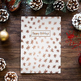 Metallische Sterne - Kupfer Feiertagskarte