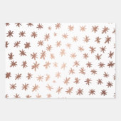 Metallische Sterne - Kupfer Geschenkpapier Set (Vorderseite 2)